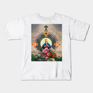 monstrance santa maria and flowers Kids T-Shirt